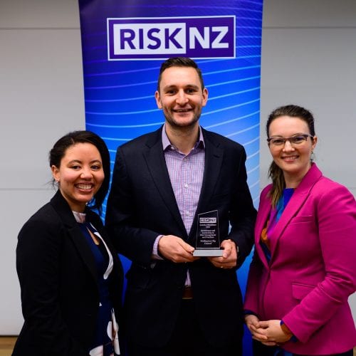 Wellington City Council team - winner of the Governance and Leadership in Risk Management and Practices Award