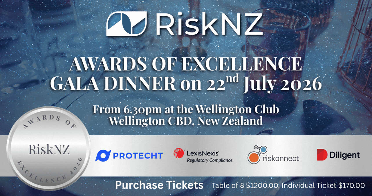 RiskNZ Awards of Excellence Gala Dinner Tickets